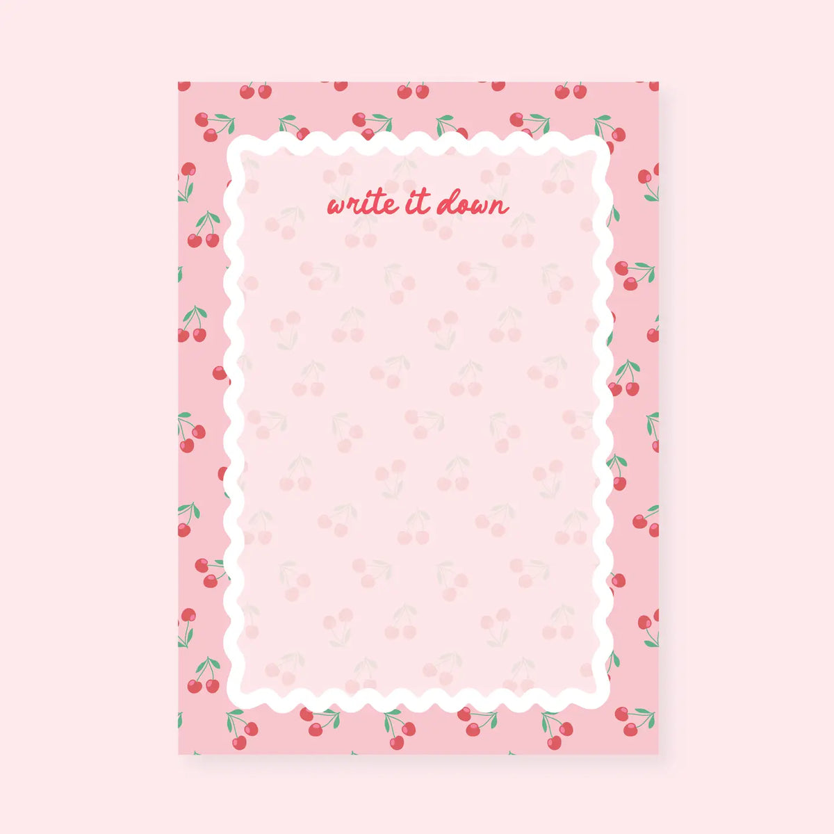 Pink Cherry Write It Down Notepad
