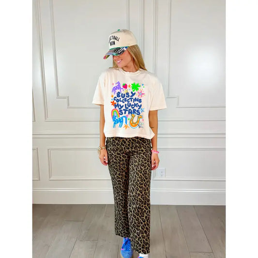 Busy Collecting My Lucky Stars Crop Tank