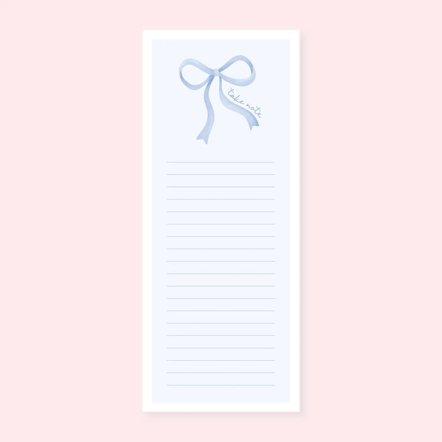 Take Note Blue Bow List Notepad