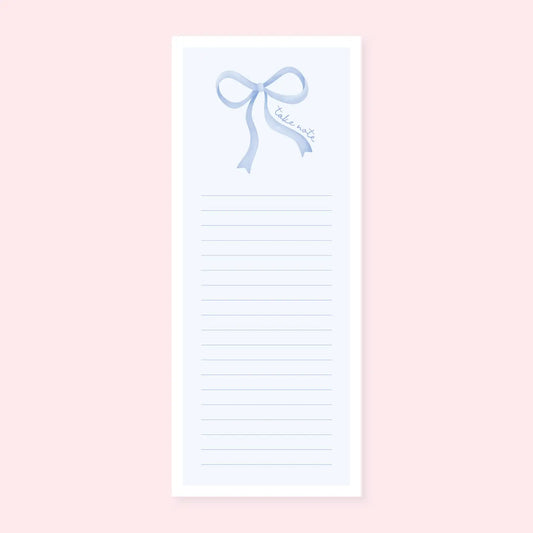 Take Note Blue Bow List Notepad
