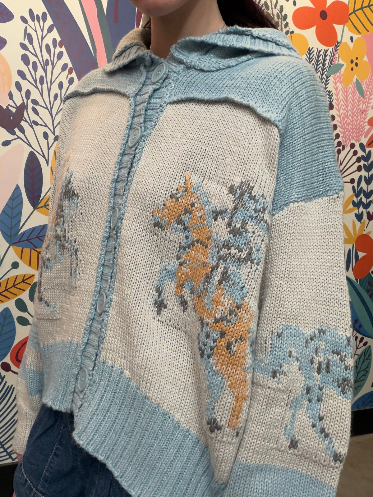 Sweater With Horse Print