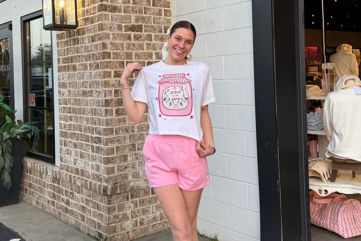 Jesus Is My Jam Crop Tee