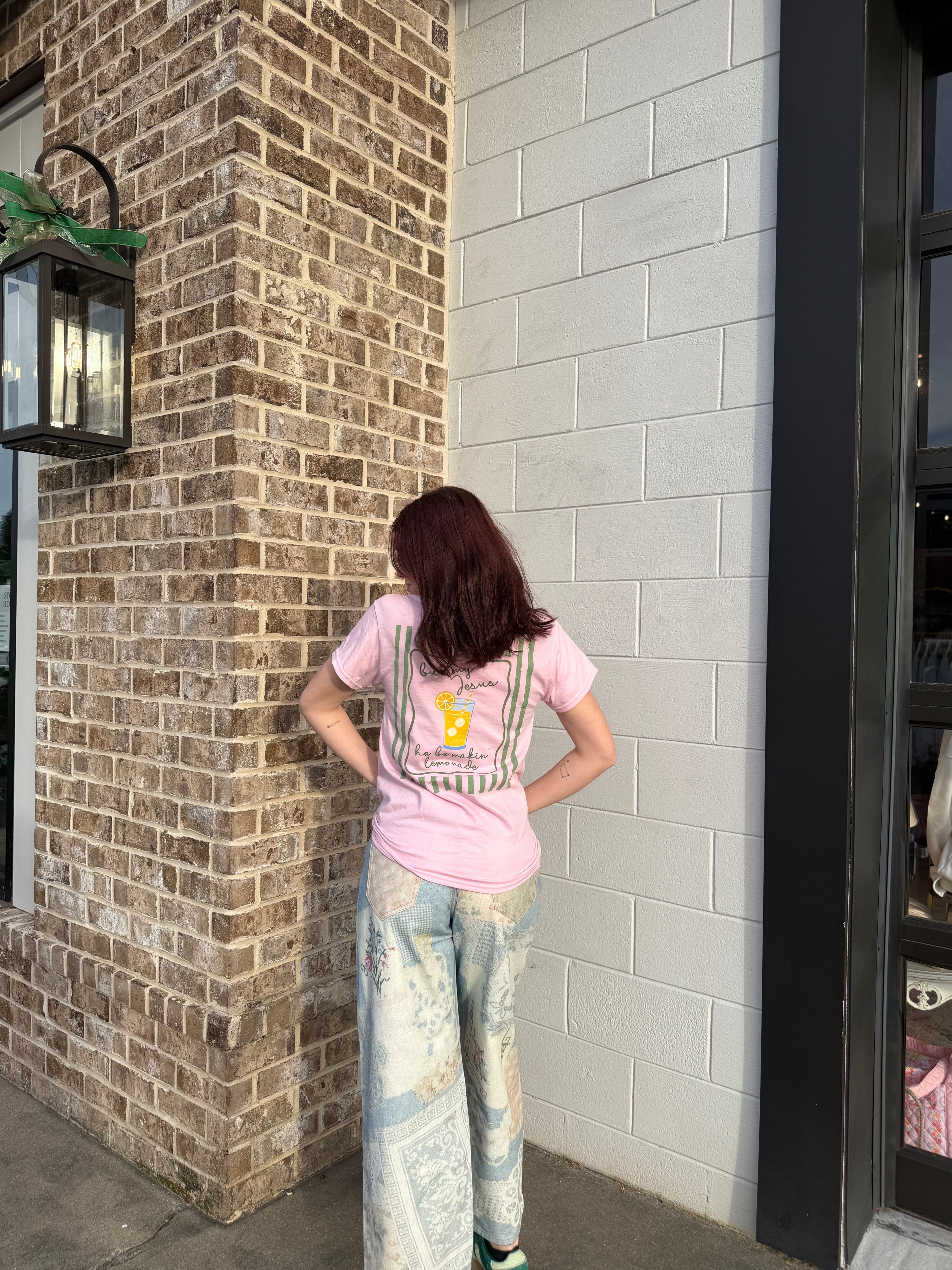 Digitally Printed Patchwork Denim Pants