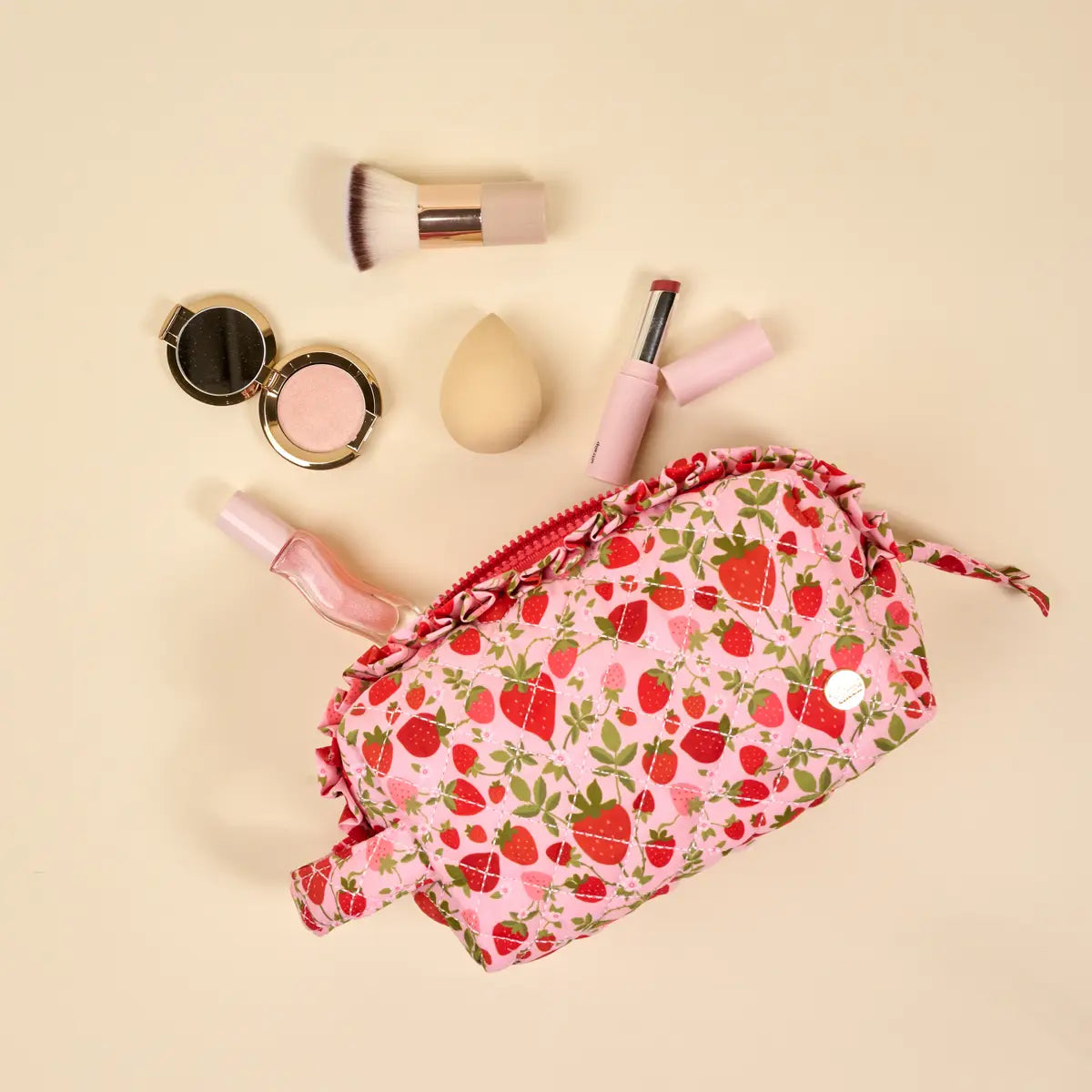 Essentials Quilted Cosmetic Pouch