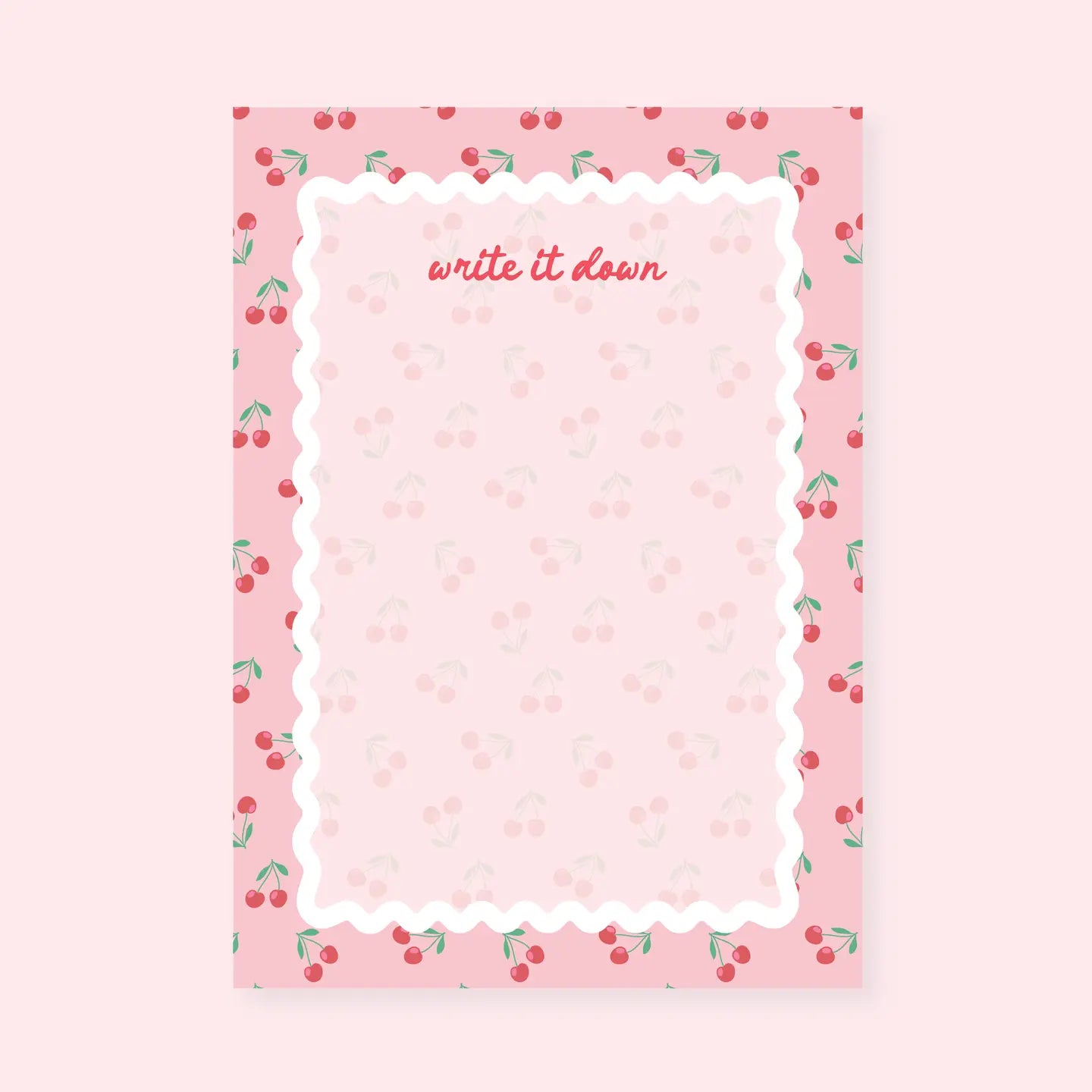 Pink Cherry Write It Down Notepad