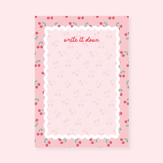 Pink Cherry Write It Down Notepad