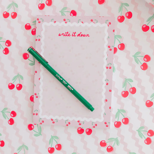 Pink Cherry Write It Down Notepad